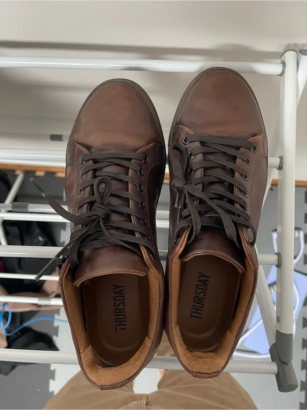 Thursday Premier Low Top Brown Leather Men Sneakers